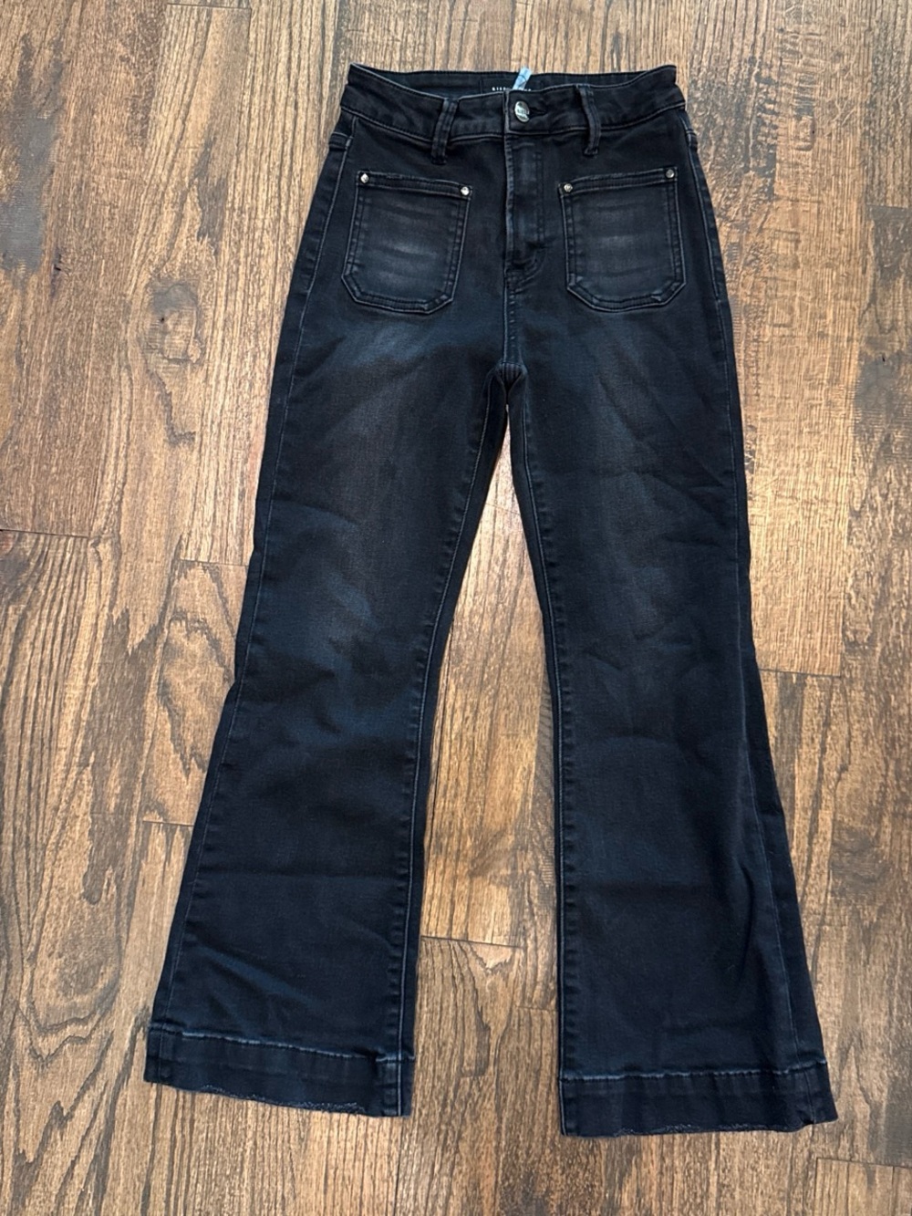Women's Black High-Rise Flared Jeans